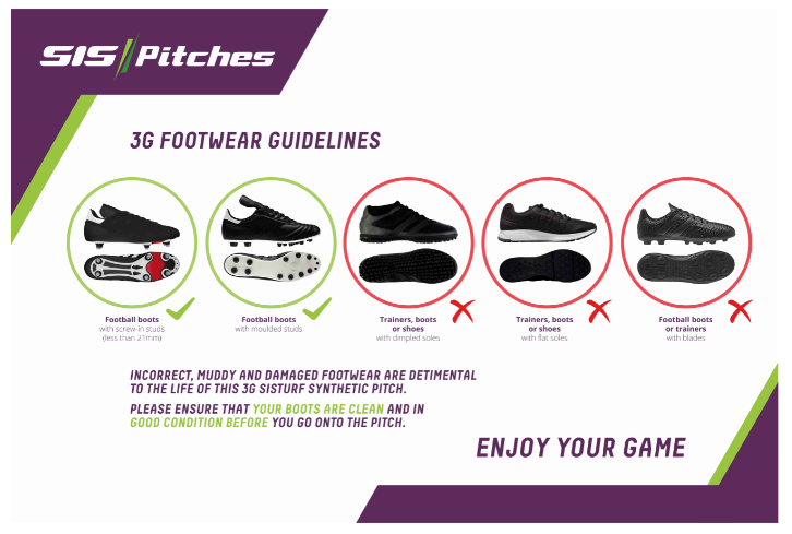 3G Footwear guidelines