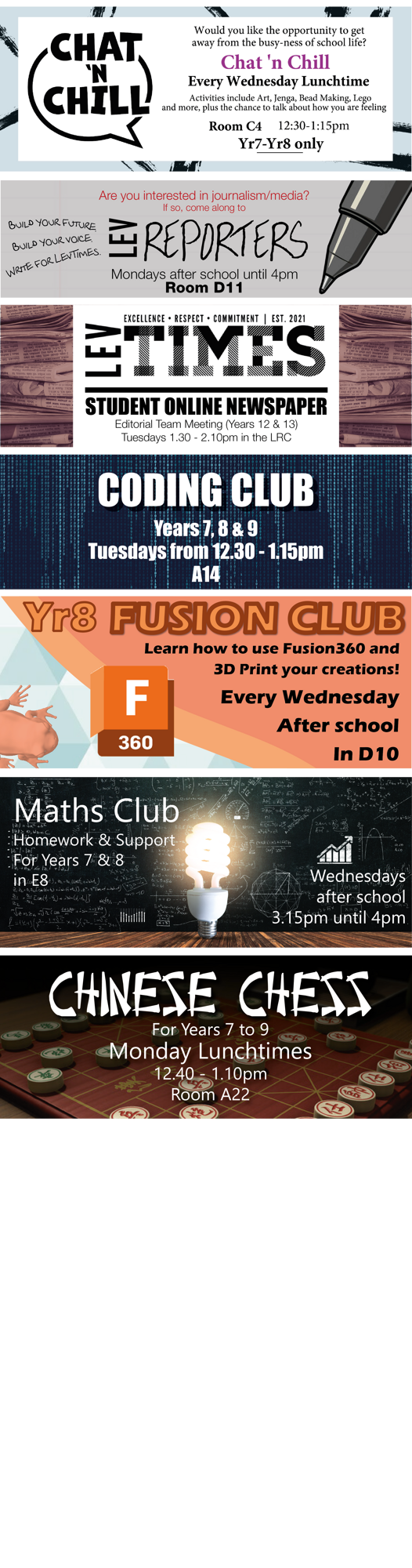 Various Clubs Sept 25